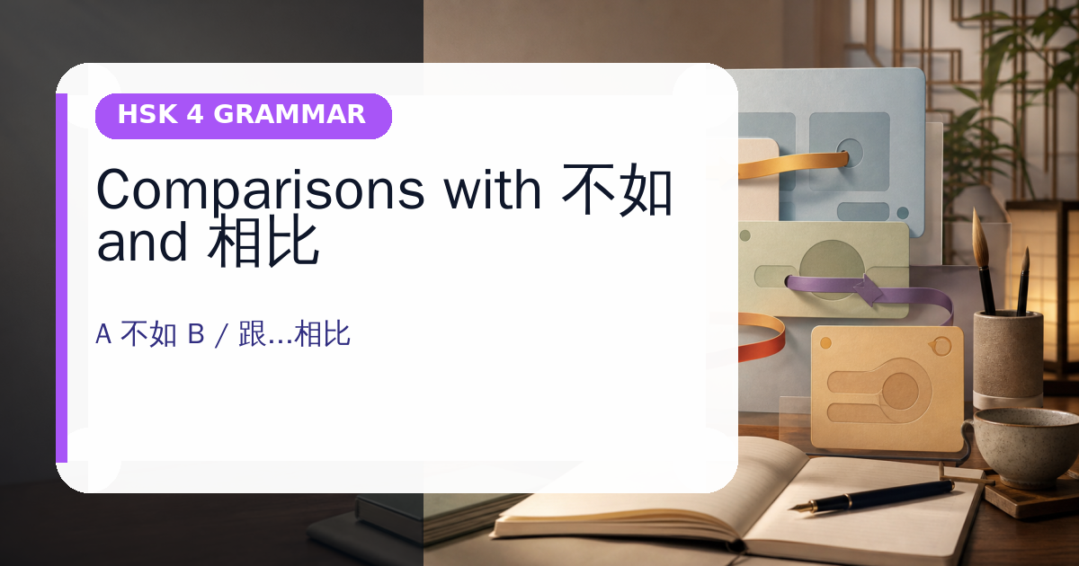 Comparisons with 不如 and 相比 cover