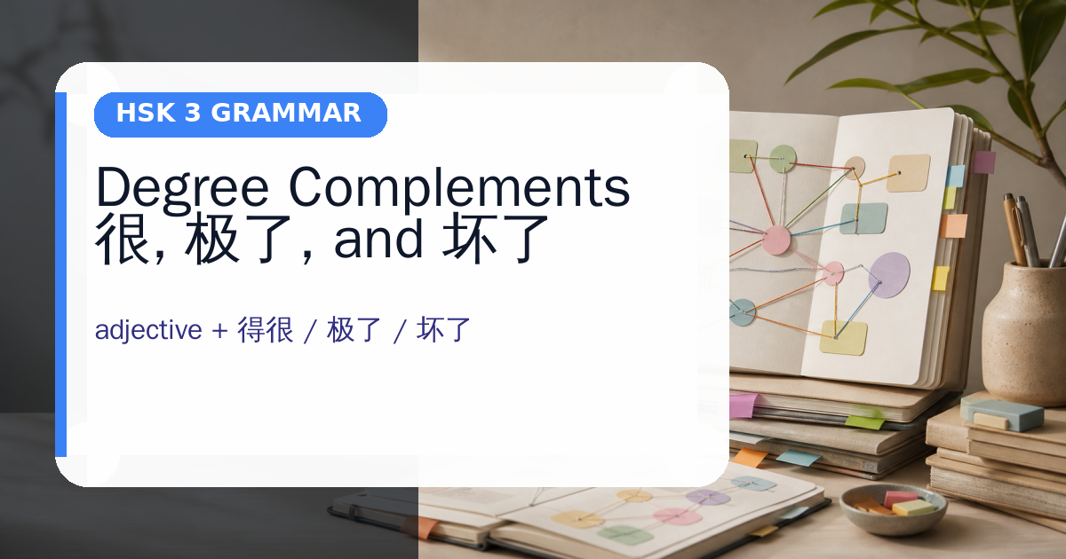 Degree Complements 很, 极了, and 坏了 cover