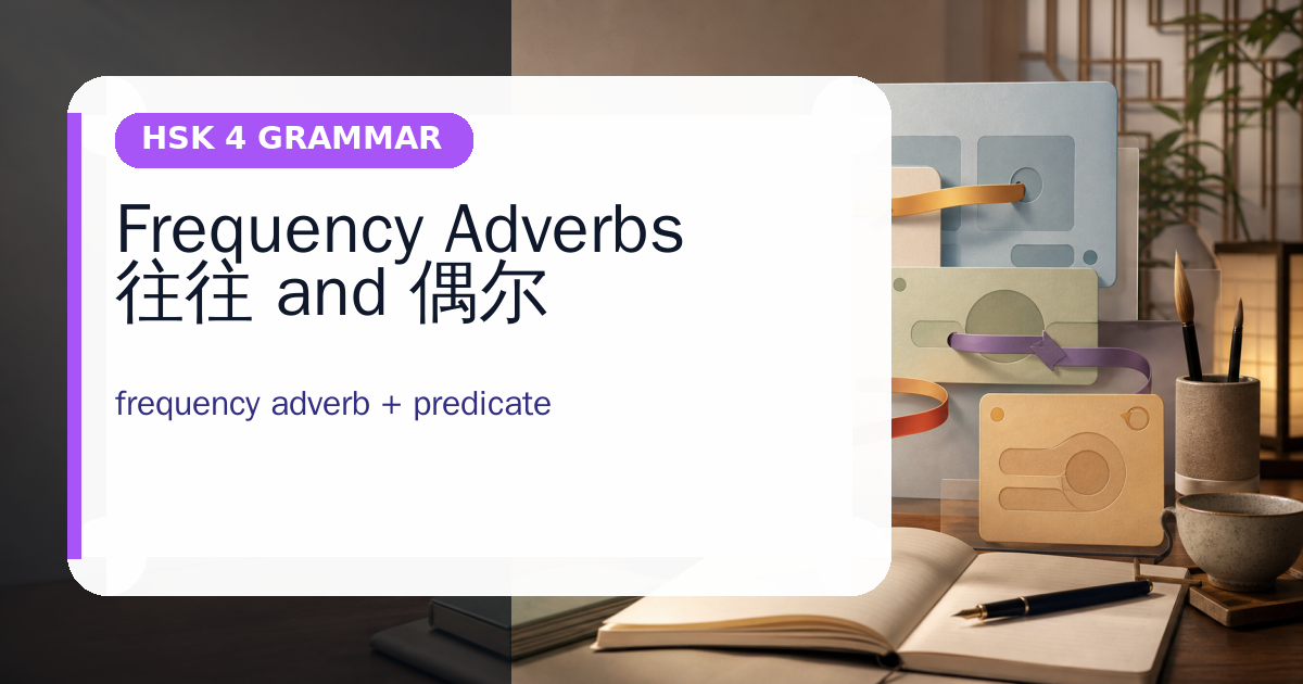 Frequency Adverbs 往往 and 偶尔 cover