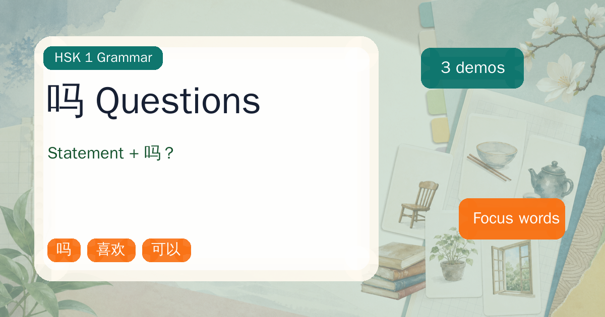 吗 Question Particle cover
