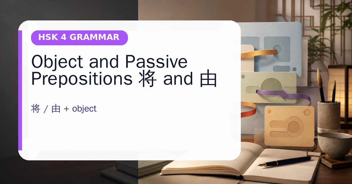 Object and Passive Prepositions 将 and 由 cover