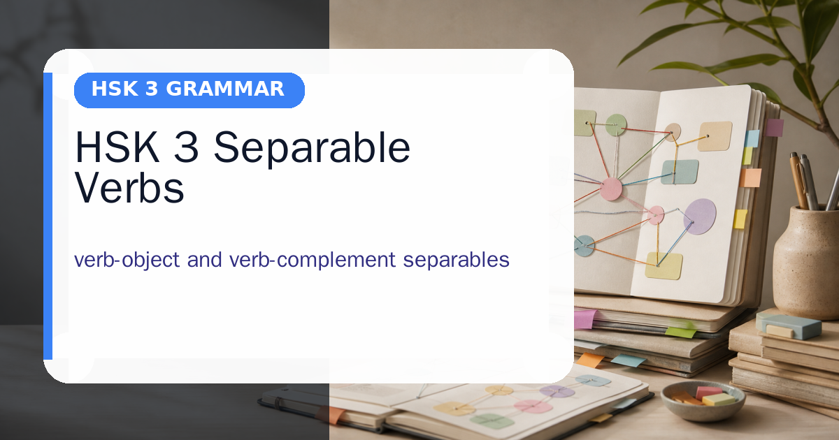 HSK 3 Separable Verbs cover