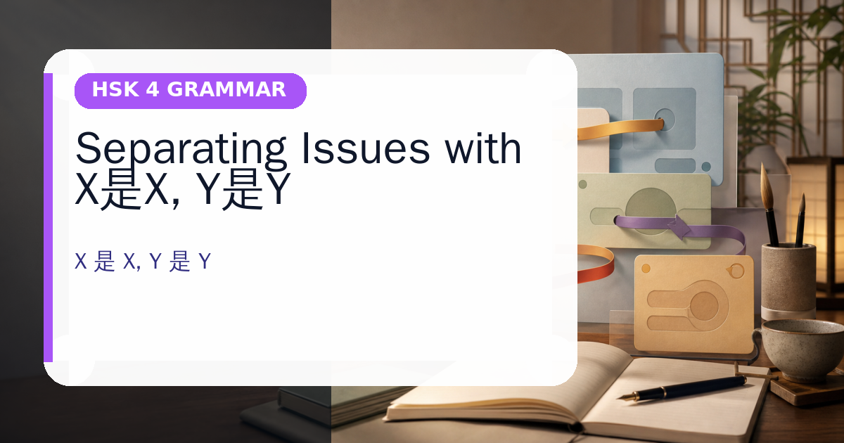 Separating Issues with X是X, Y是Y cover